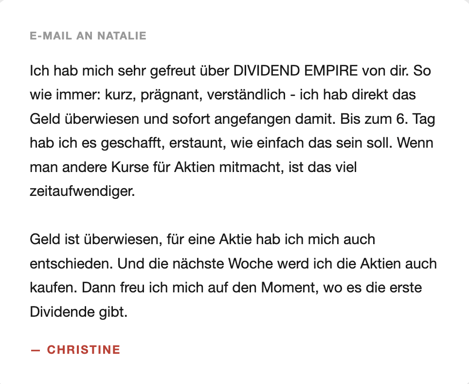 Testimonial Christine 2